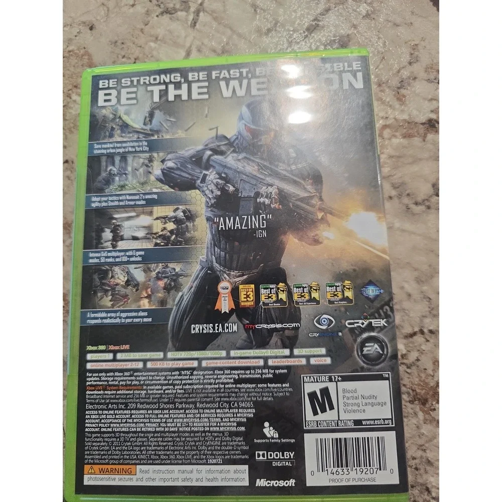 Crysis 2 - Microsoft Xbox 360 Games - Complete in Box with Manual